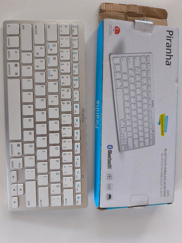 Piranha 2375 Beyaz Bluetooth Kablosuz Klavye - Görsel 2