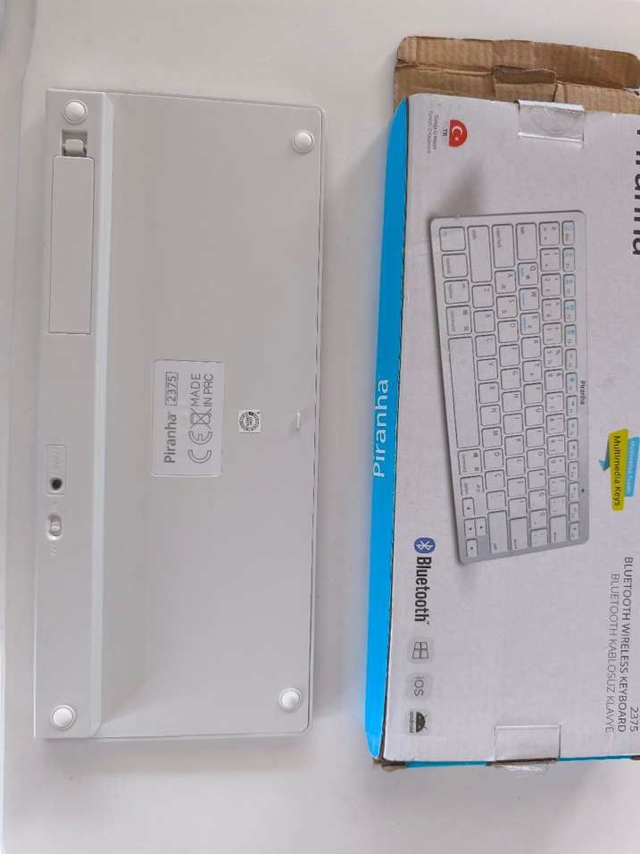 Piranha 2375 Beyaz Bluetooth Kablosuz Klavye - Görsel 4