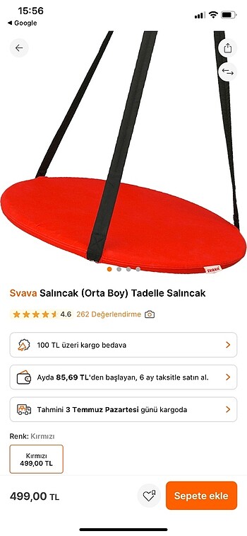 Svava salıncak