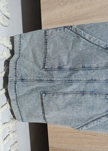 Gri Denim Kısa Askılı Elbise - Görsel 4