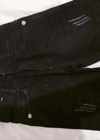 3_4 yaş kız Çocuk Siyah Denim Pantolon - Görsel 6