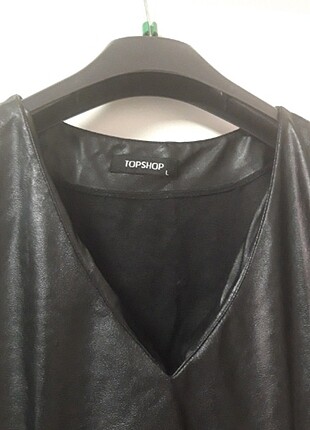 Topshop deri elbise
