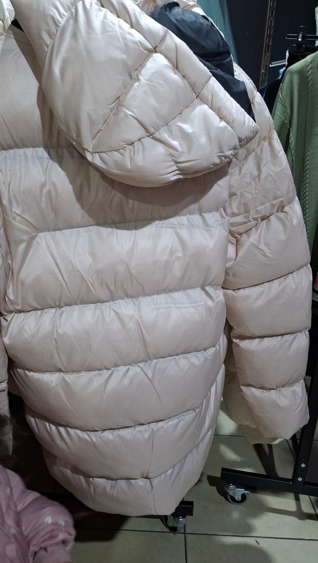 Nike Kapüşonlu Gri Kısa Oversize Mont - Görsel 2