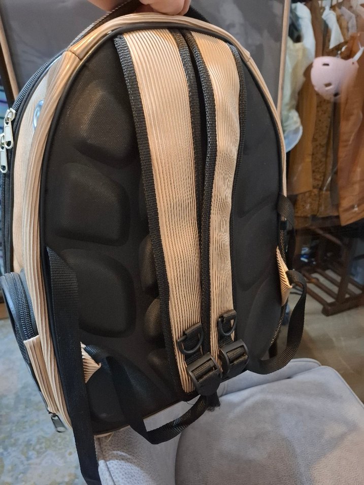 Kahverengi Şeffaf kedi Taşıma Çantası - Görsel 2