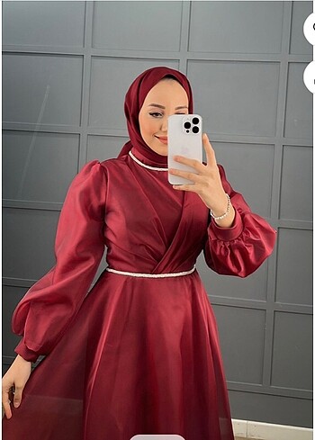 BORDO PRENSES ABİYE