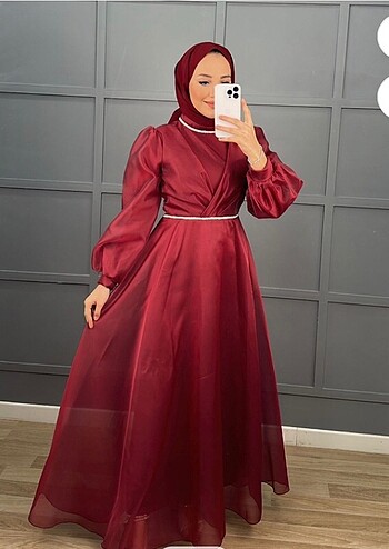 BORDO PRENSES ABİYE