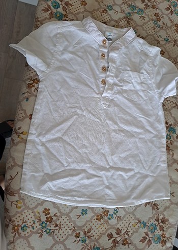 Erkek Beyaz Kısa Kollu Pamuklu Gömlek ikili fiyat