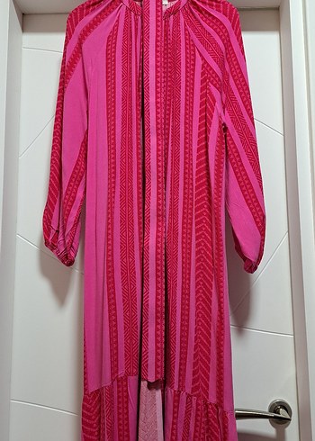 Zara Pembe Bohem Uzun Elbise