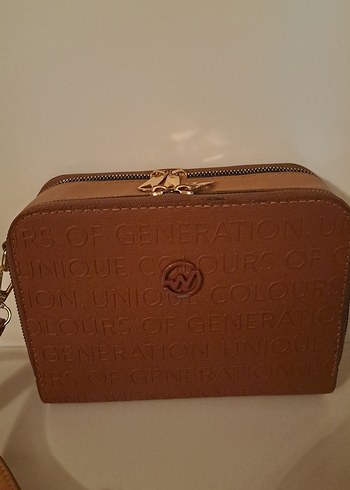 Kahverengi Deri Kadın Omuz Çantası - Görsel 2