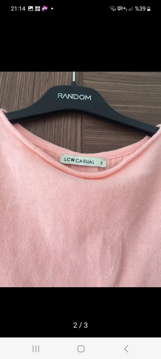 Dantel Detaylı Uzun Kollu Pembe kazak - Görsel 3