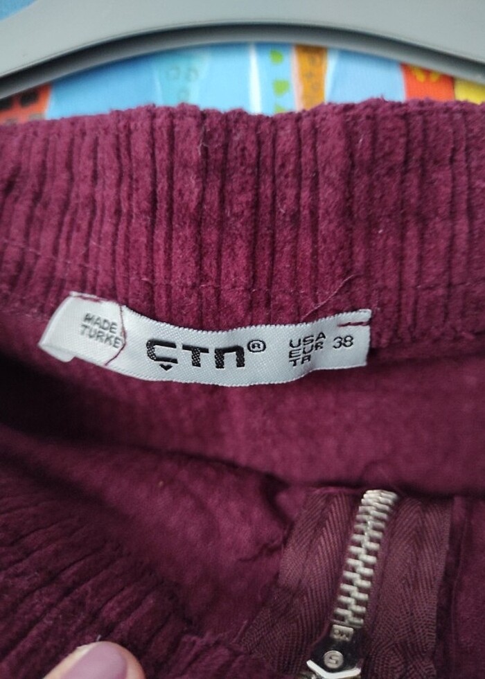 Bordo Kadife Etek - Görsel 2