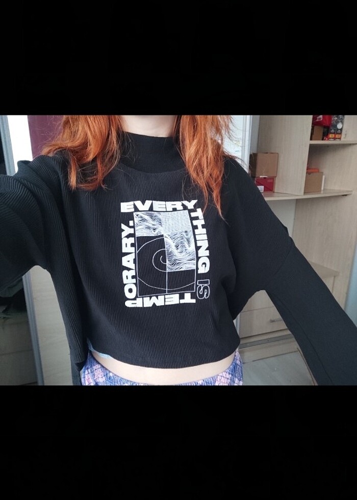 Siyah Sweatshirt  - Görsel 2