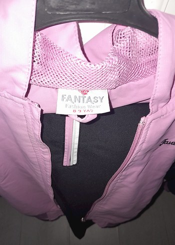 Kız Çocuk Pembe Fermuarlı Eşofman Takımı - Görsel 2