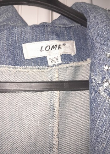 Düğmeli Gri Mavi kız çocuk taşlı ceket - Görsel 2