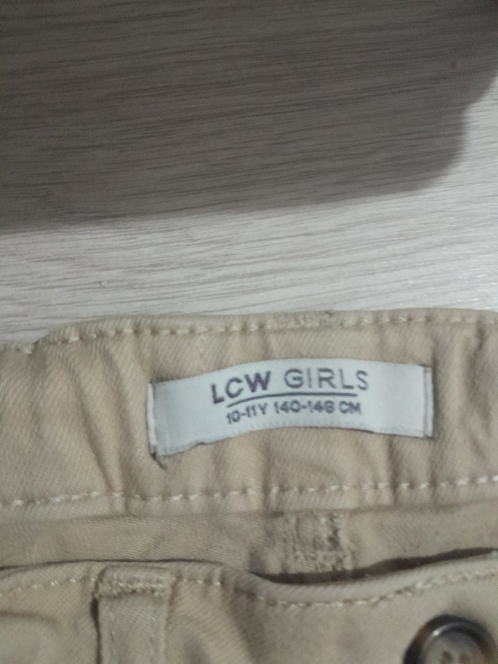 kız çocuk krem pantalon - Görsel 2