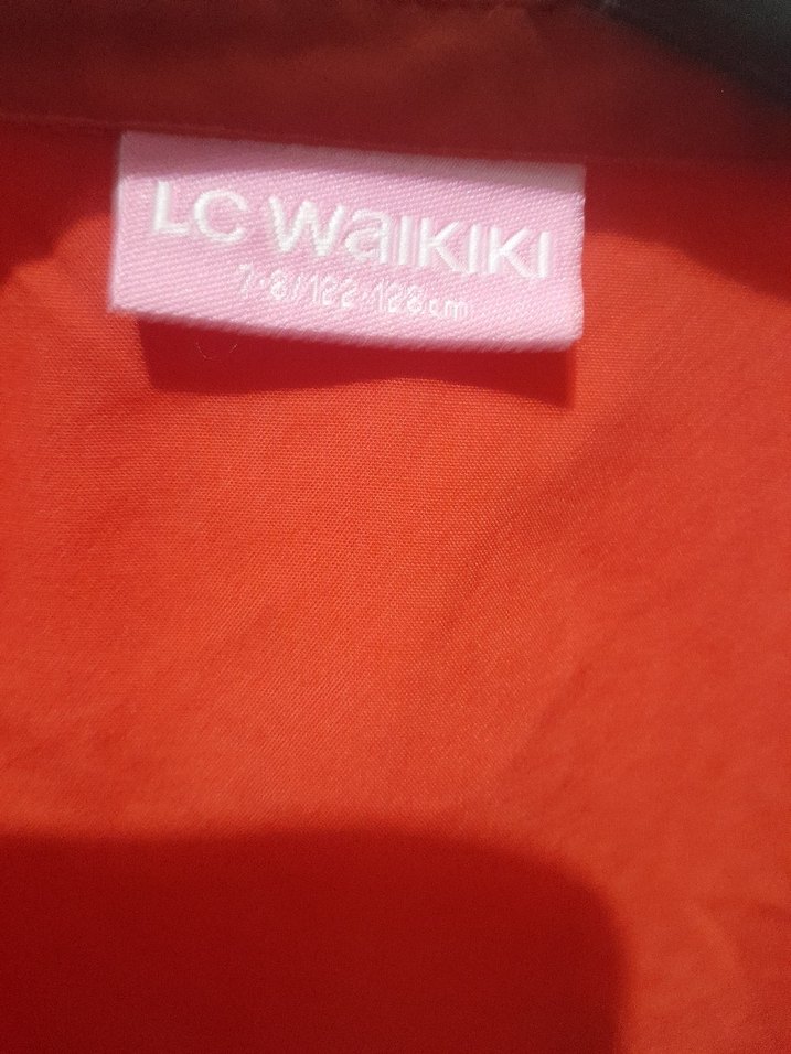 turuncu Düğmeli Uzun Kollu Keten Gömlek çocuk için - Görsel 2