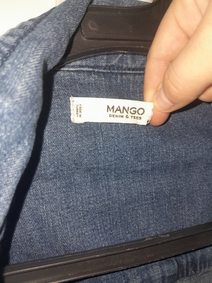 Düğmeli Gri Mavi Kot Gömlek - Görsel 2