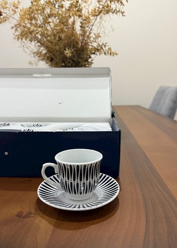 Beden lacivert Renk EnglishHome Porselen Kahve Fincan Takımı