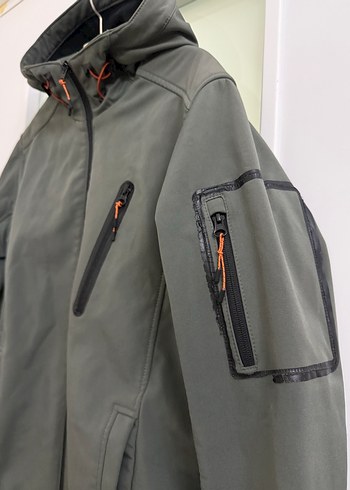 Gri Erkek Kapüşonlu Fermuarlı Mont - Görsel 4