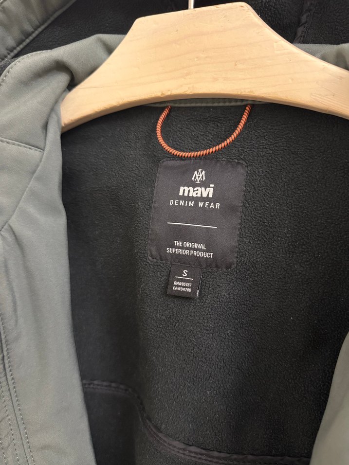 Gri Erkek Kapüşonlu Fermuarlı Mont - Görsel 2