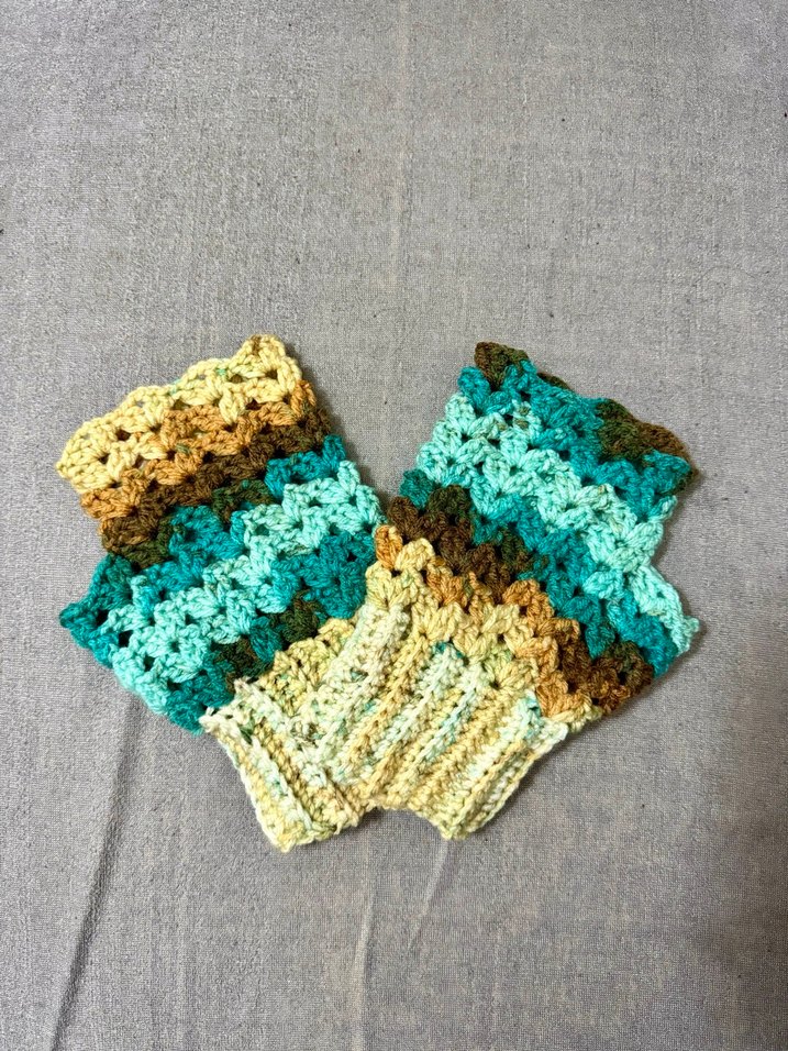 Renkli Bohem Örgü Kadın Eldiveni - Görsel 4