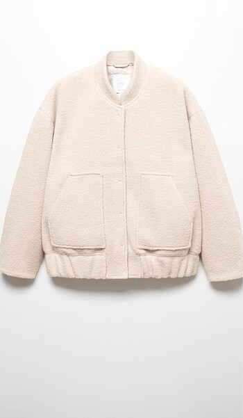 Mango Viral Bukle Yünlü Bomber Ceket
