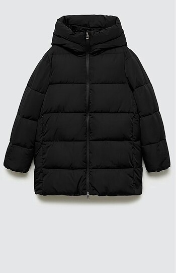 xs Beden Mango Kapişonlu Kapitone Anorak