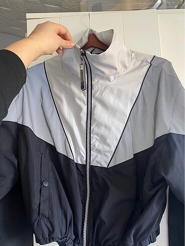 s Beden gri Renk Pull and Bear Bomber Ceket
