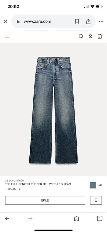 Zara wide leg jeans