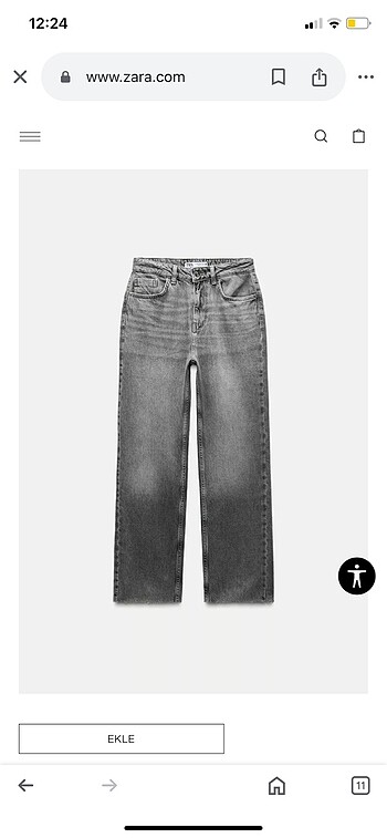 Z1975 straight fit yüksek bel denim jean