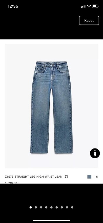 Zara straight jeans
