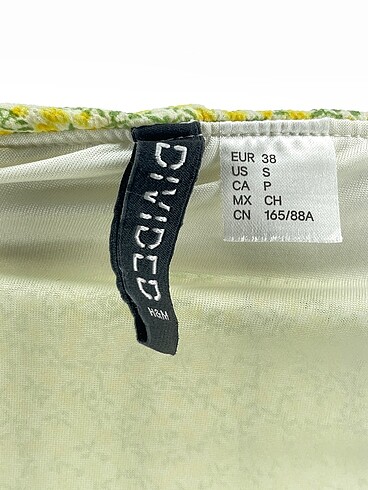 38 Beden sarı Renk H&M Kısa Elbise %70 İndirimli.