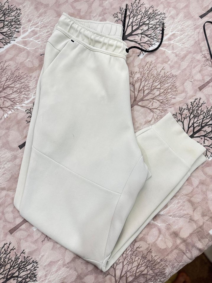 Fermuarlı Beyaz Kadın Eşofman Altı - Görsel 4