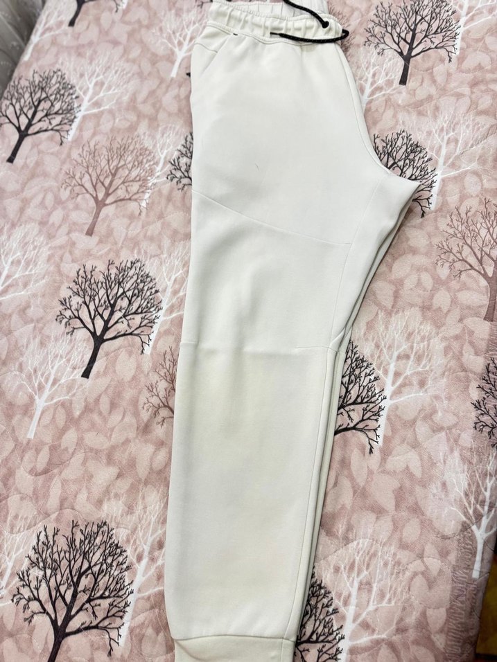 Fermuarlı Beyaz Kadın Eşofman Altı - Görsel 3