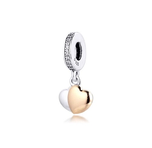 Çift Kalp Dangle Charm