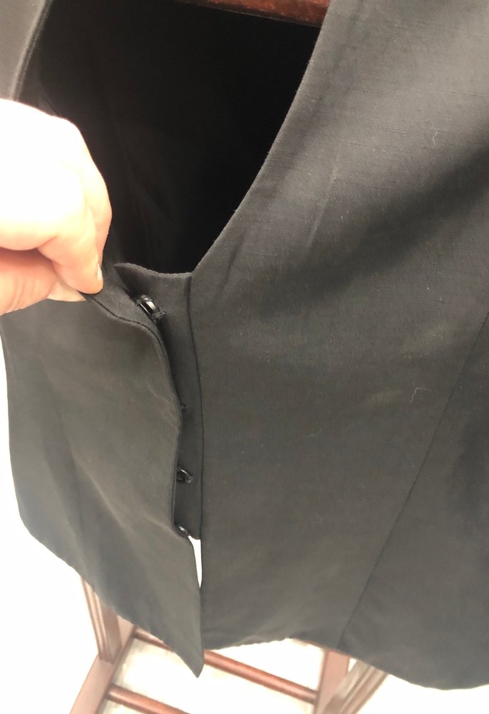 Düğmeli Siyah Midi Kadın Blazer - Görsel 4