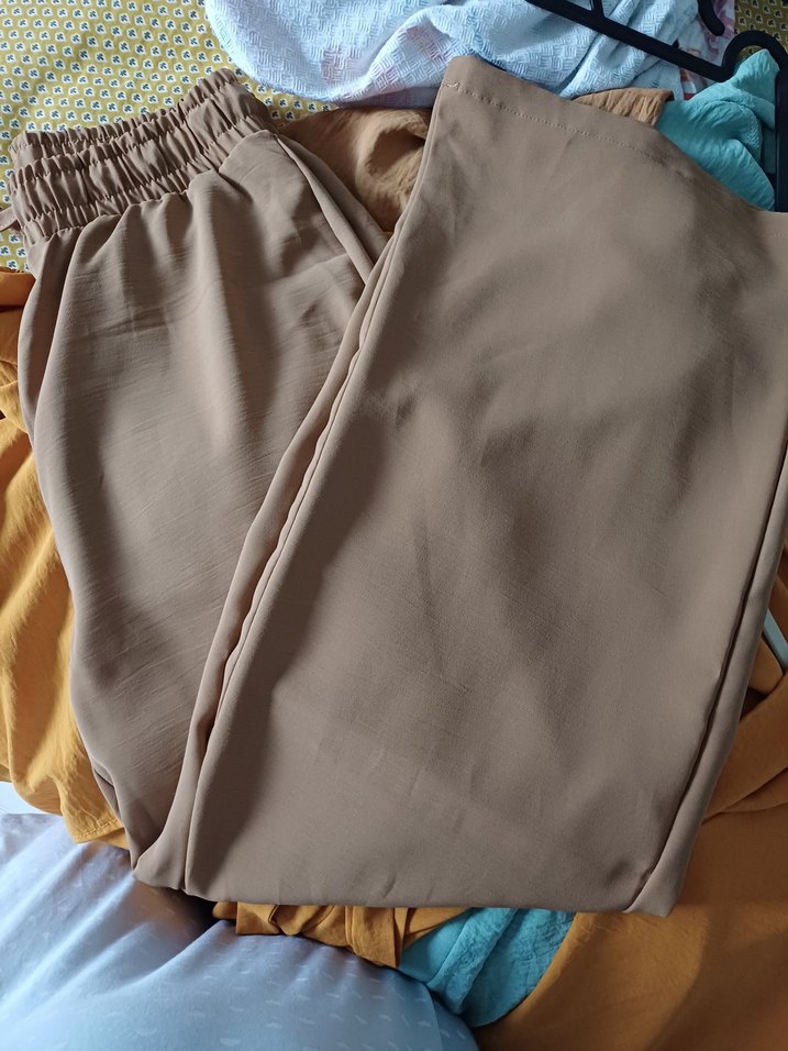 Kadın Salaş Uzun krep Kumaş Pantolon - Görsel 4