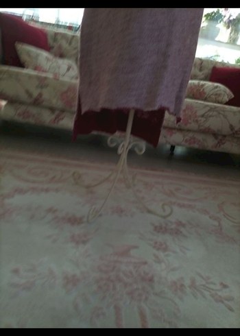 Kapüşonlu Uzun Örgü Kadın Elbise - Görsel 5