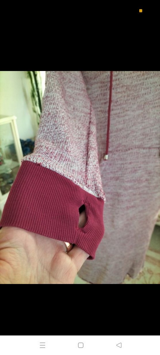 Kapüşonlu Uzun Örgü Kadın Elbise - Görsel 3