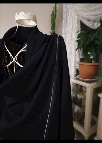 Kadın Siyah Uzun Kollu Gotik Uzun Elbise - Görsel 6