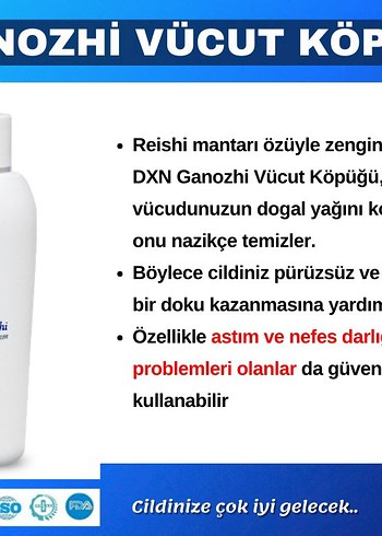 DXN Ganozhi Vücut Köpüğü - Reishi Mantarı Özlü