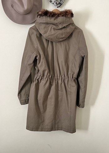 Massimo parka uzun ceket - Görsel 6