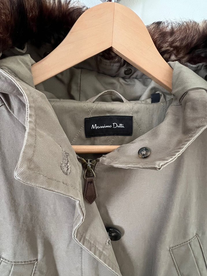 Massimo parka uzun ceket - Görsel 3