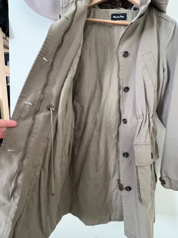 Massimo parka uzun ceket - Görsel 5