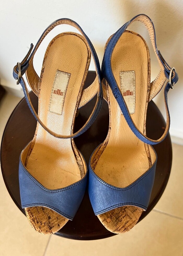 Elle mantar topuklu platform ayakkabı - Görsel 5