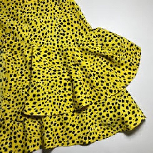 l Beden sarı Renk Topshop puantiyeli mini etek