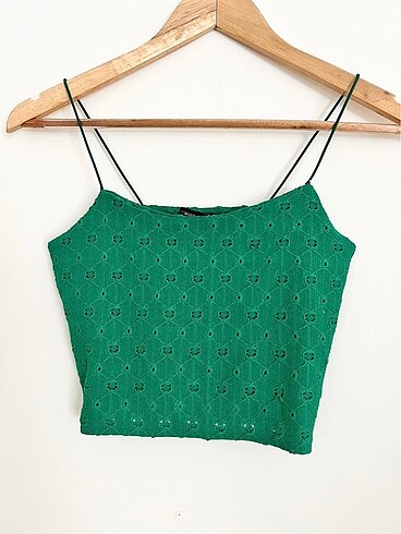 River Island crop askılı fisto bluz
