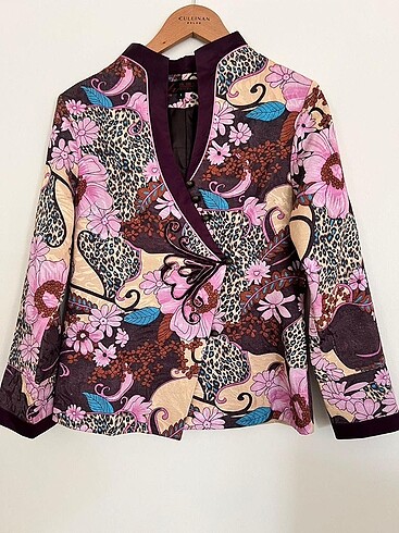 Nakış işli kimono tarzı ceket