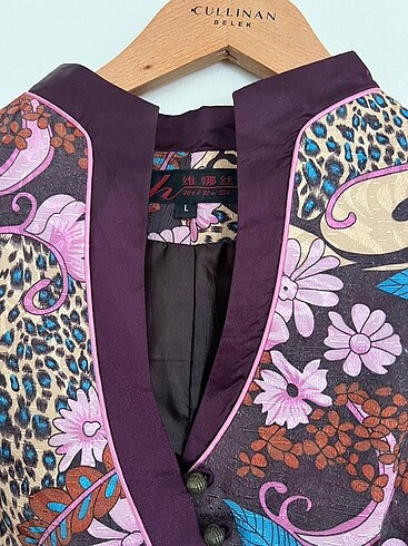 m Beden Nakış işli kimono tarzı ceket
