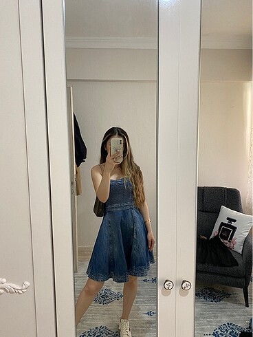 Bershka straplez kot elbise